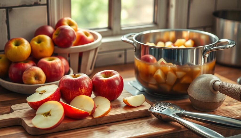 Apple puree making process