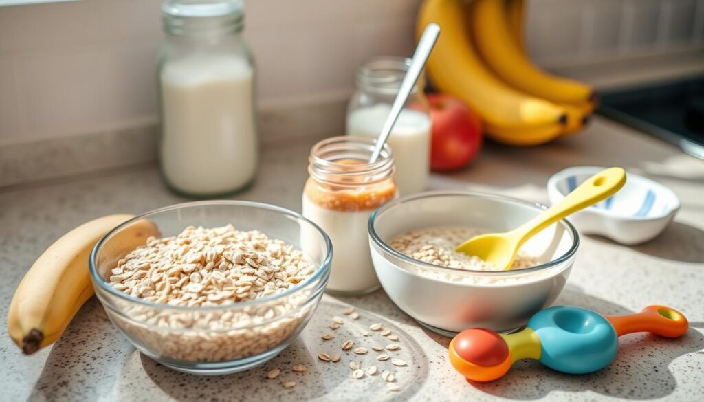 Homemade baby oatmeal ingredients