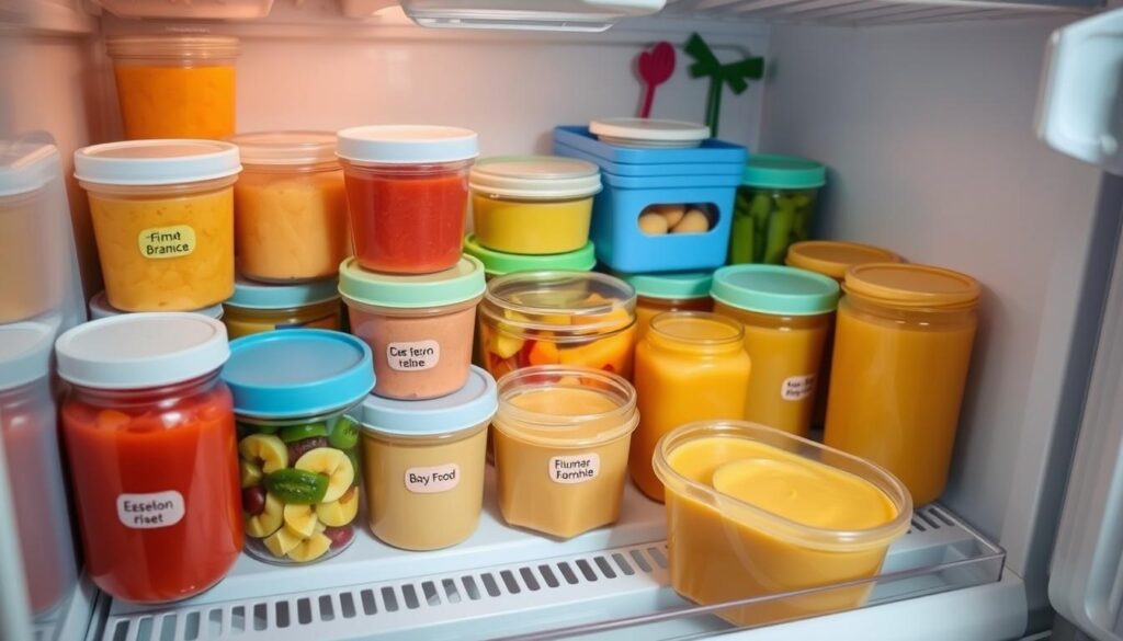 baby food freezer storage